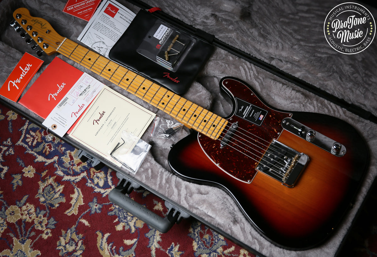2023 Fender American Professional II Telecaster Three Tone Sunburst