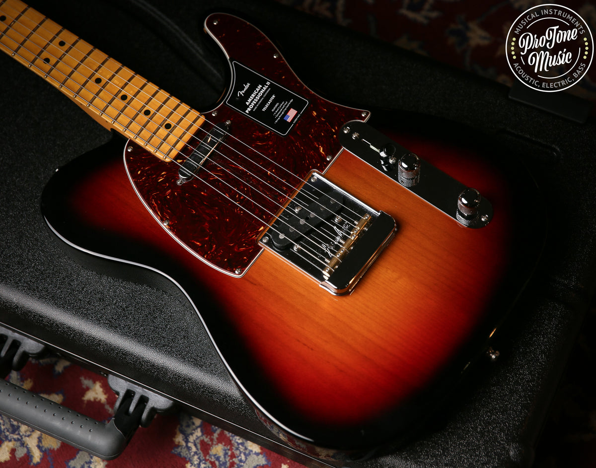 2023 Fender American Professional II Telecaster Three Tone Sunburst