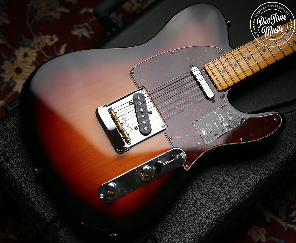 2023 Fender American Professional II Telecaster Three Tone Sunburst