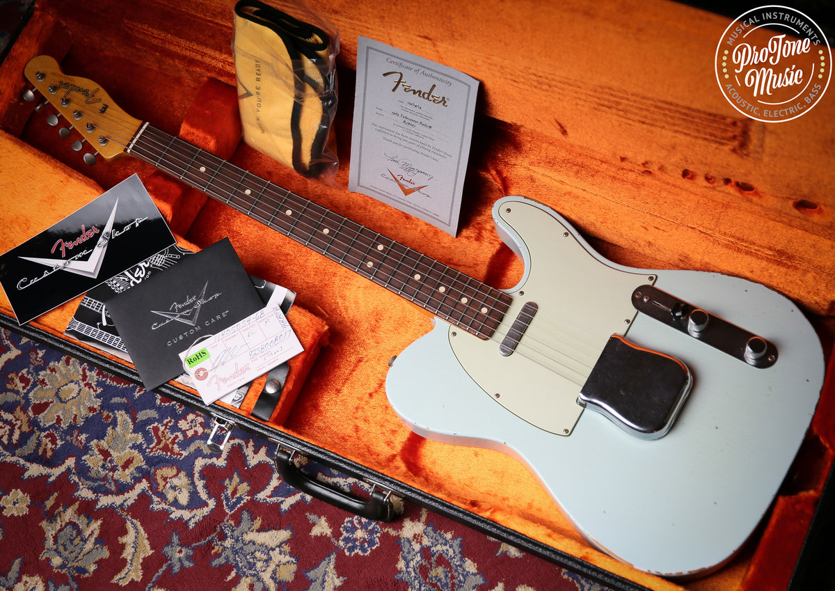 Fender USA Custom Shop 63&#39; Telecaster Sonic Blue Relic