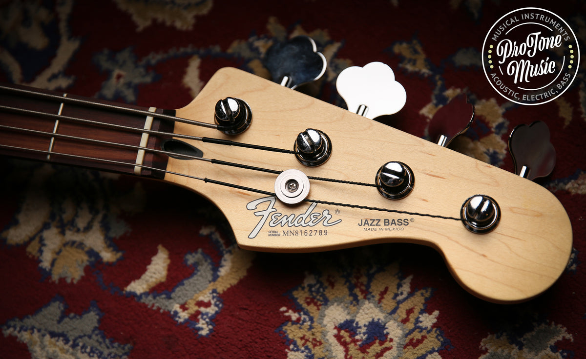 1998 Fender Mexican 4 String Jazz Bass Burgundy &amp; Hard Case