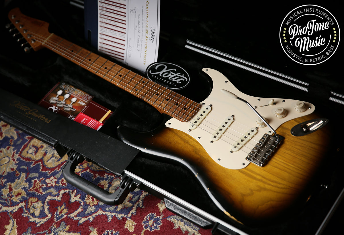 Xotic XSC-1 Ash Medium Aged Two Tone Sunburst