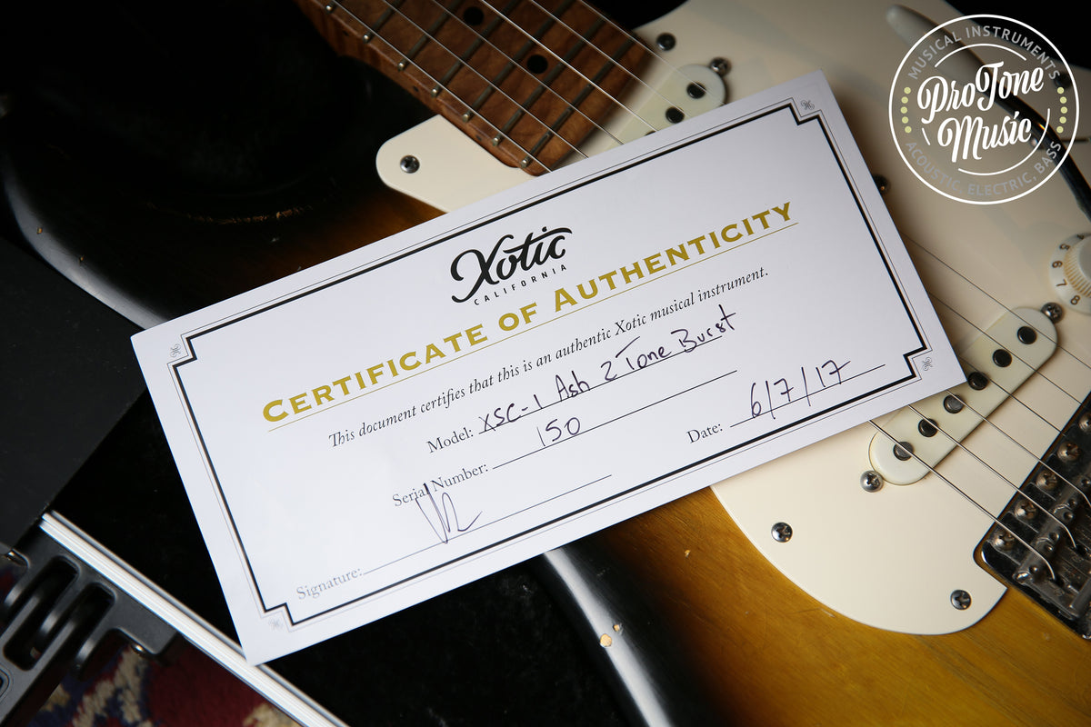 Xotic XSC-1 Ash Medium Aged Two Tone Sunburst