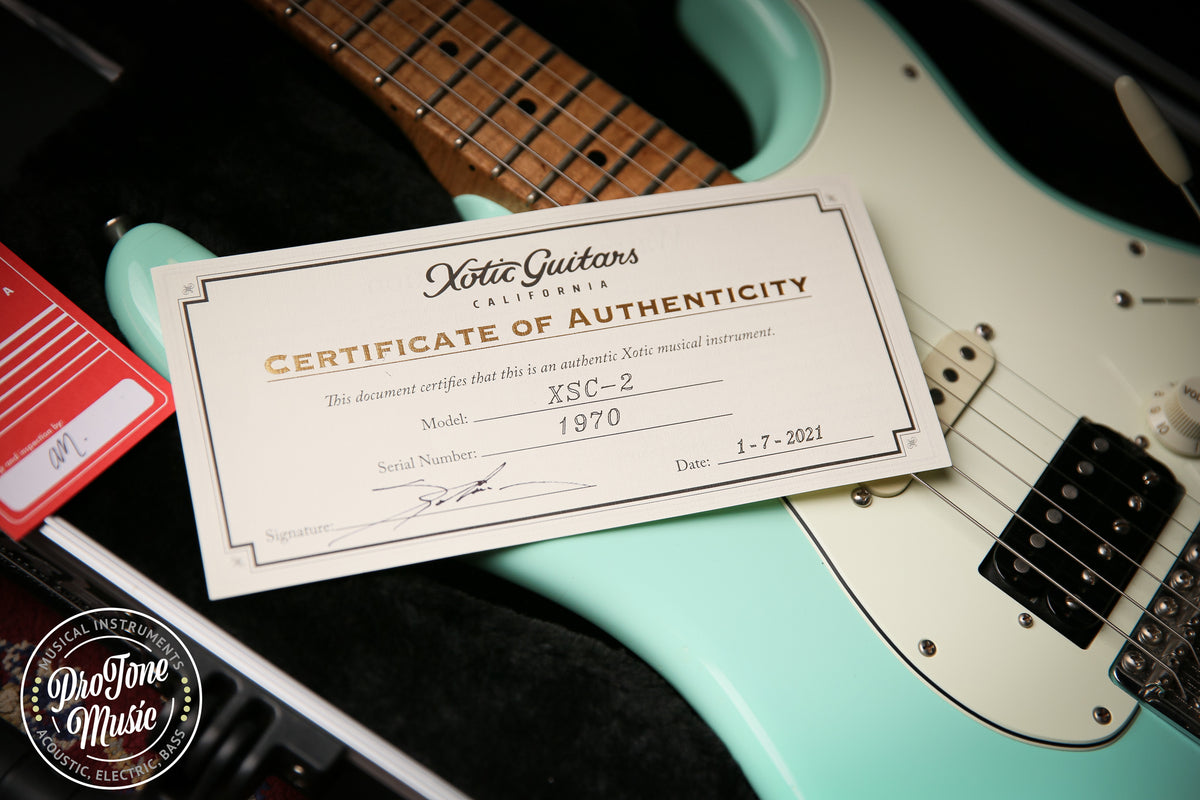 2021 Xotic XSC-2 HSS Surf Green Light Aged - ProTone Music
