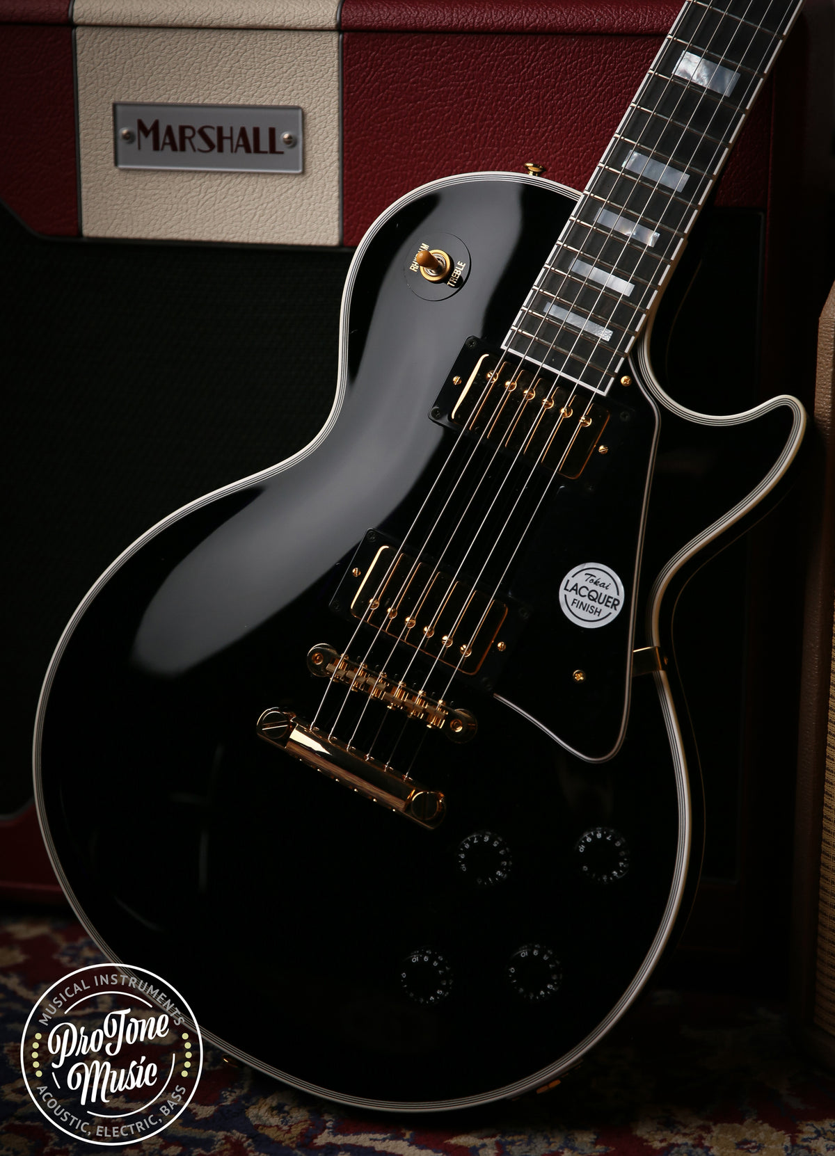 2023 Tokai LC254S BB Custom Ebony Japanese &amp; Hard Case - ProTone Music