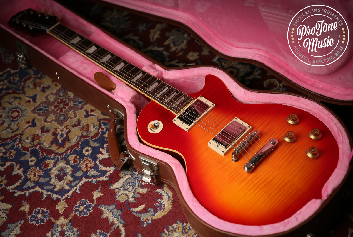 2021 Epiphone Les Paul 59 Reissue Cherry Sunburst Satin &amp; Hard Case