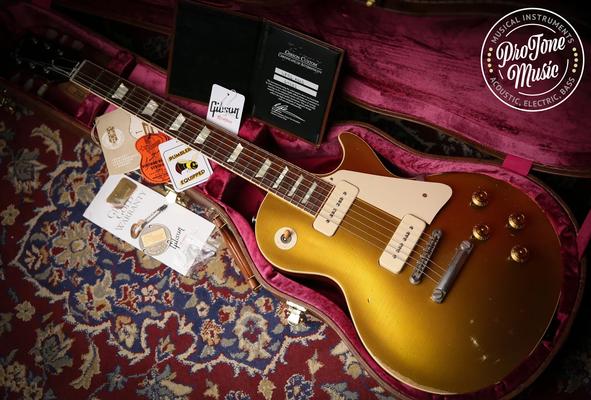 Gibson R Gibson USA Custom Shop R6 Aged Limited Edition Goldtop - ProTone Music ...