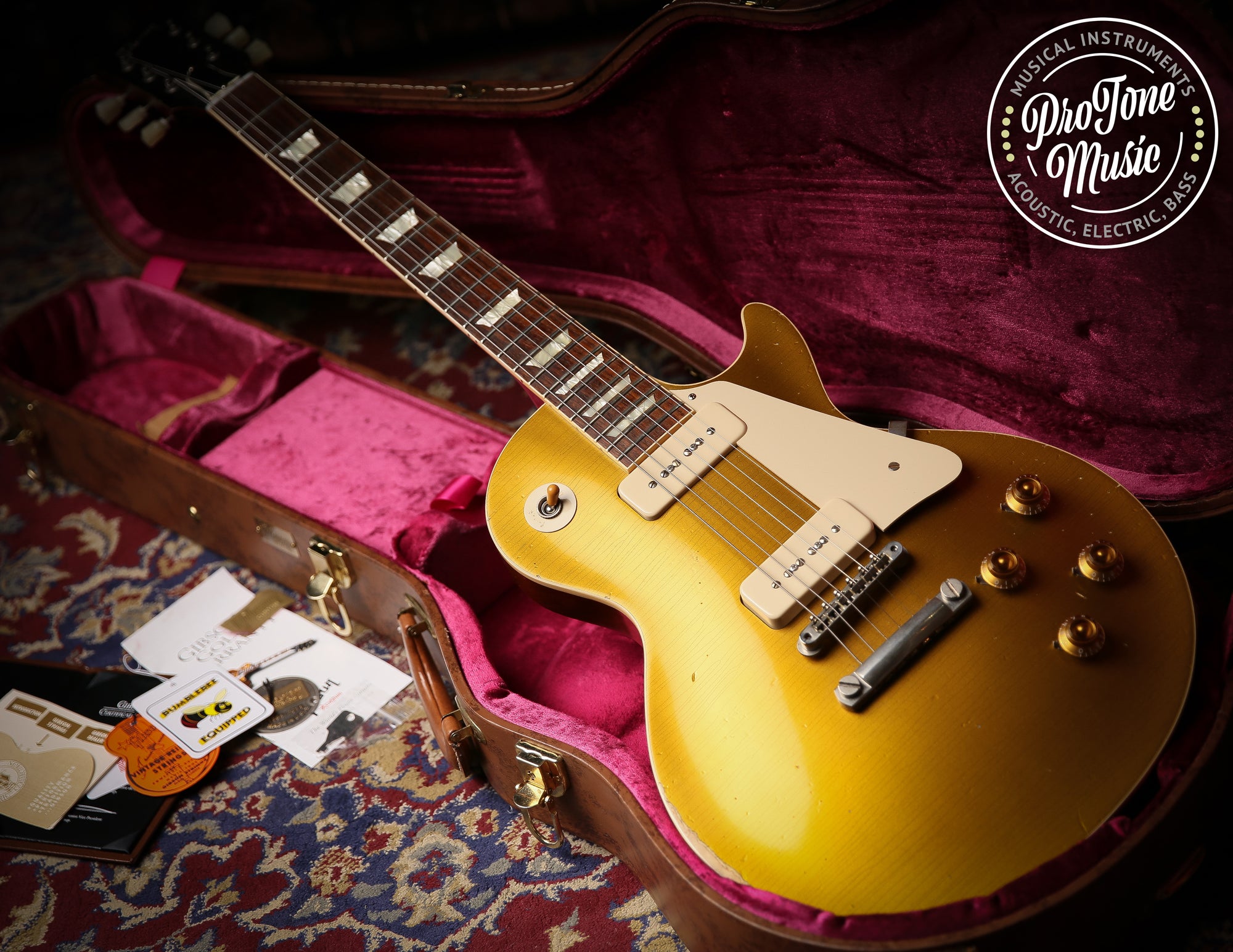Gibson R Gibson USA Custom Shop R6 Aged Limited Edition Goldtop - ProTone Music ...