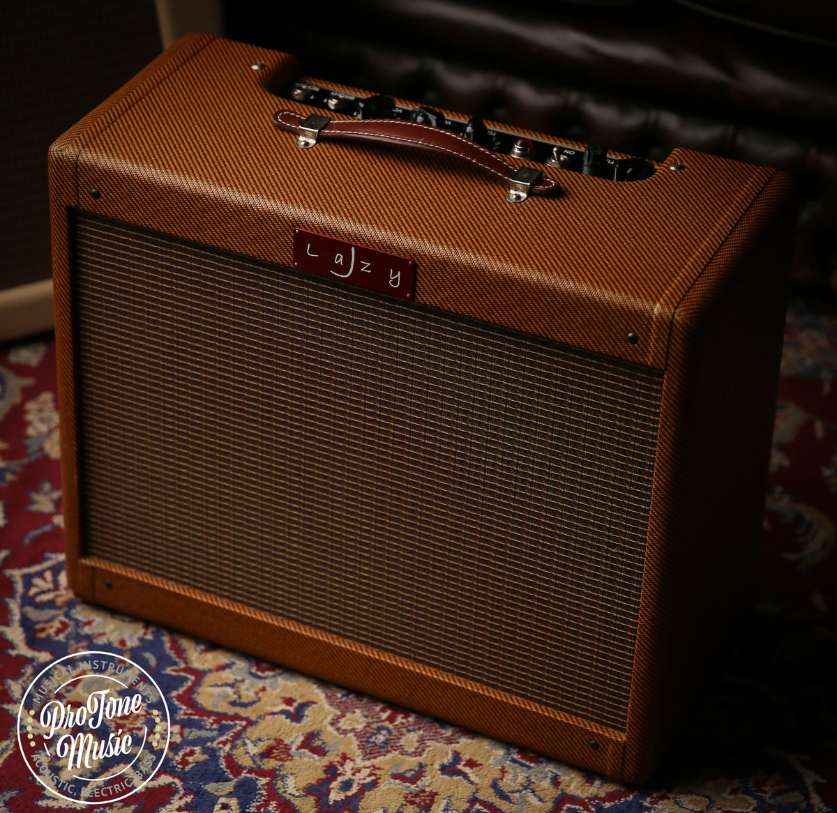 Lazy J 20 Watt Valve Amplifier Lacquered Tweed Finish - ProTone Music