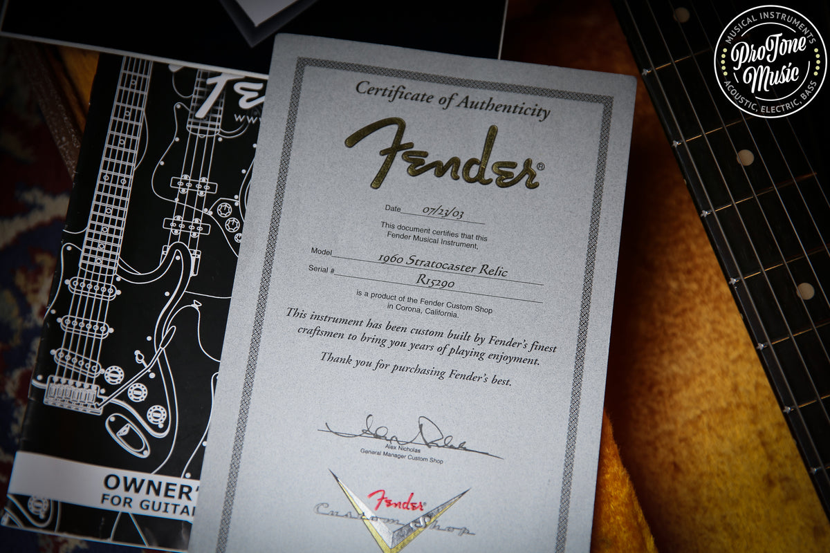 Fender USA Custom Shop 1960 Reissue Relic Stratocaster Surf Green