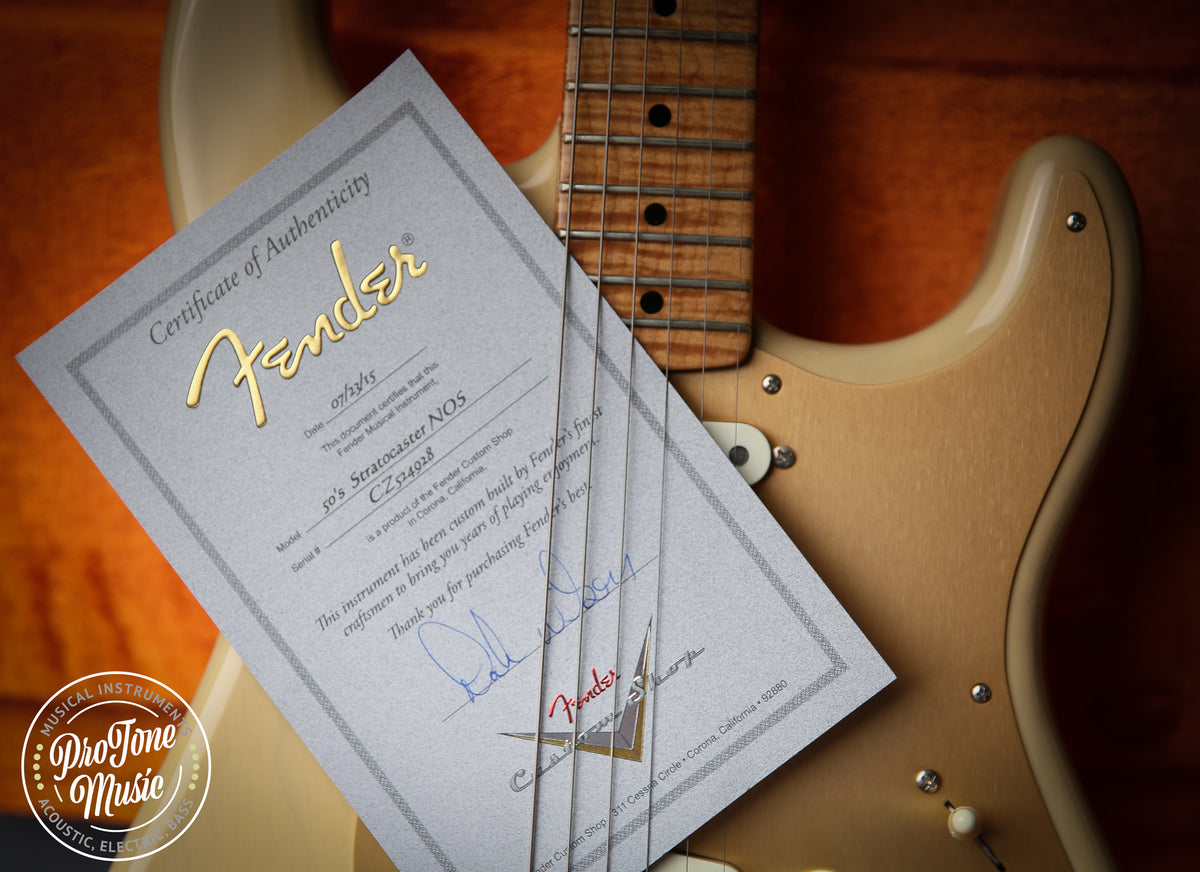 2015 Fender USA Custom Shop Masterbuilt Dale Wilson 50s Stratocaster NOS Honey Blonde - ProTone Music