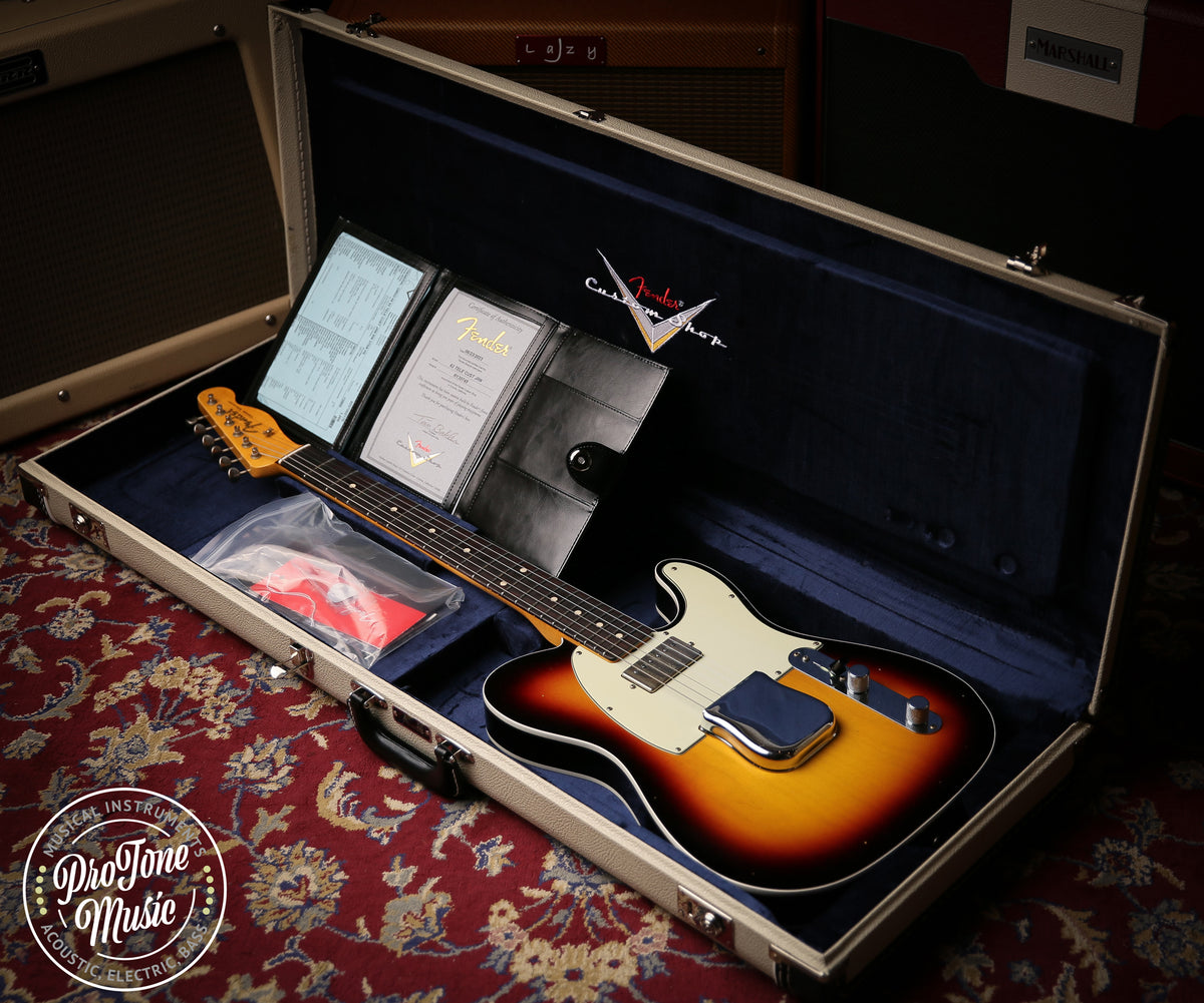 2023 Fender USA Custom Shop 62&#39; Tele Custom Journeyman Relic 3 Tone Sunburst - ProTone Music