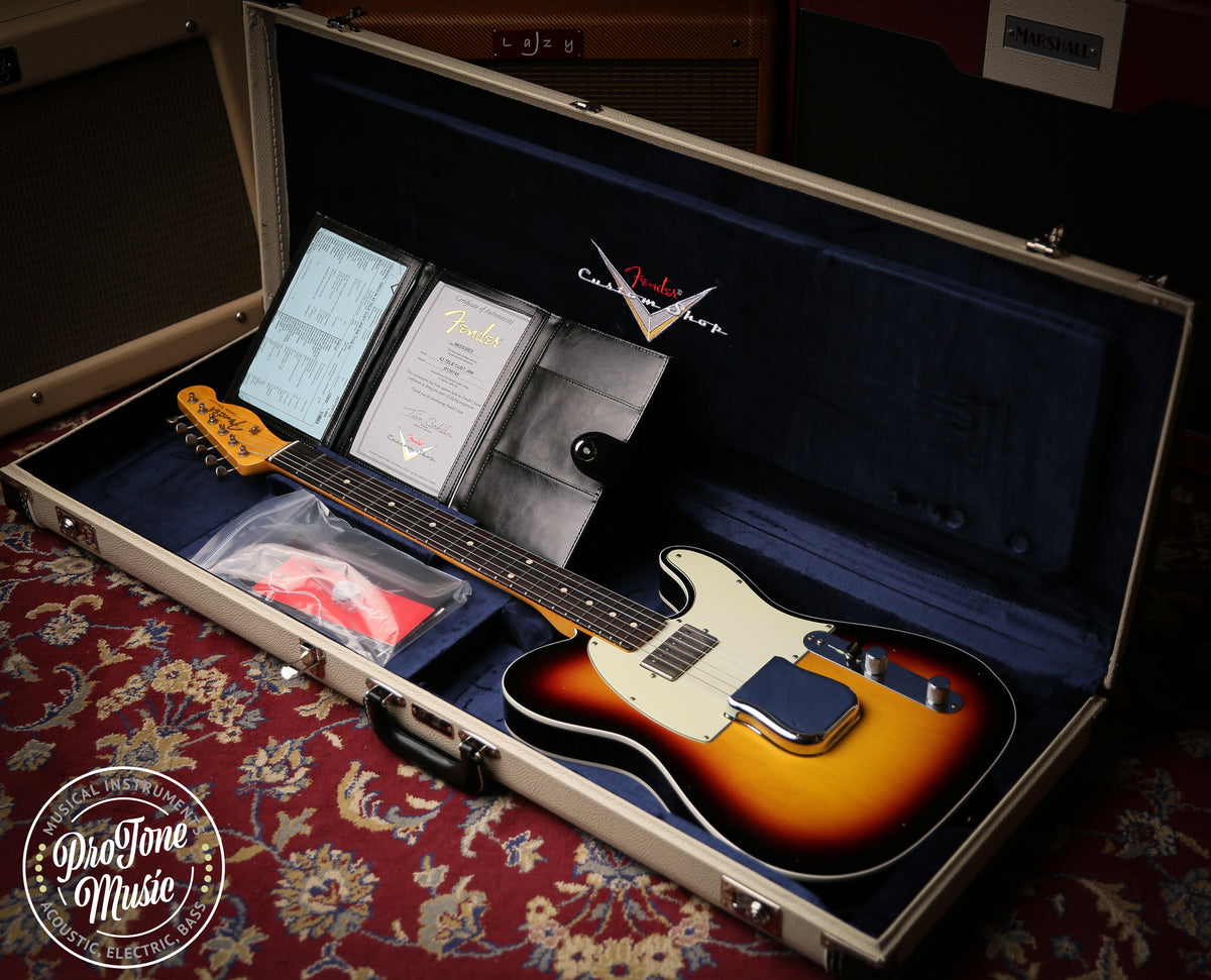 2023 Fender USA Custom Shop 62&#39; Tele Custom Journeyman Relic 3 Tone Sunburst - ProTone Music