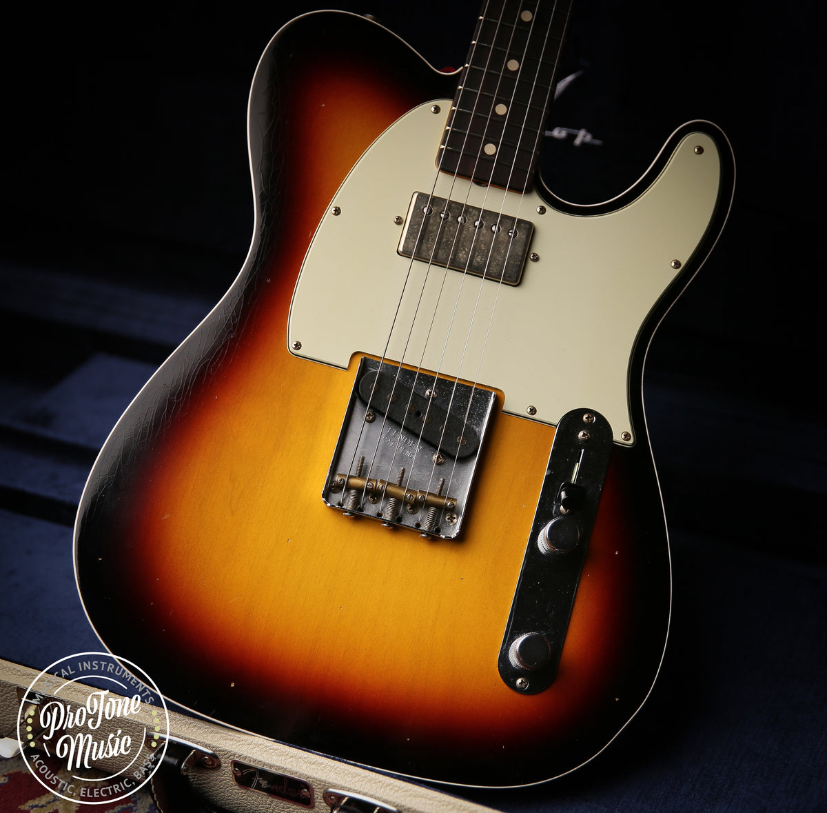 2023 Fender USA Custom Shop 62&#39; Tele Custom Journeyman Relic 3 Tone Sunburst - ProTone Music
