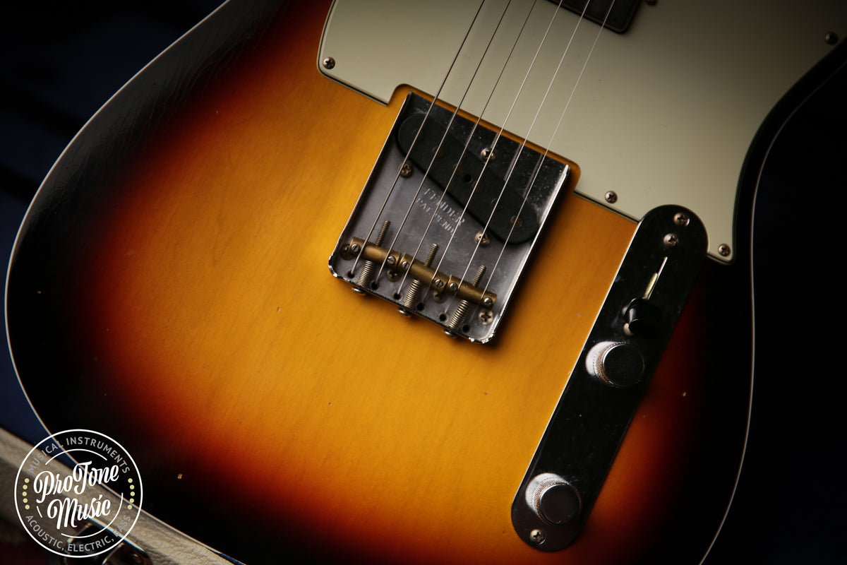 2023 Fender USA Custom Shop 62&#39; Tele Custom Journeyman Relic 3 Tone Sunburst - ProTone Music