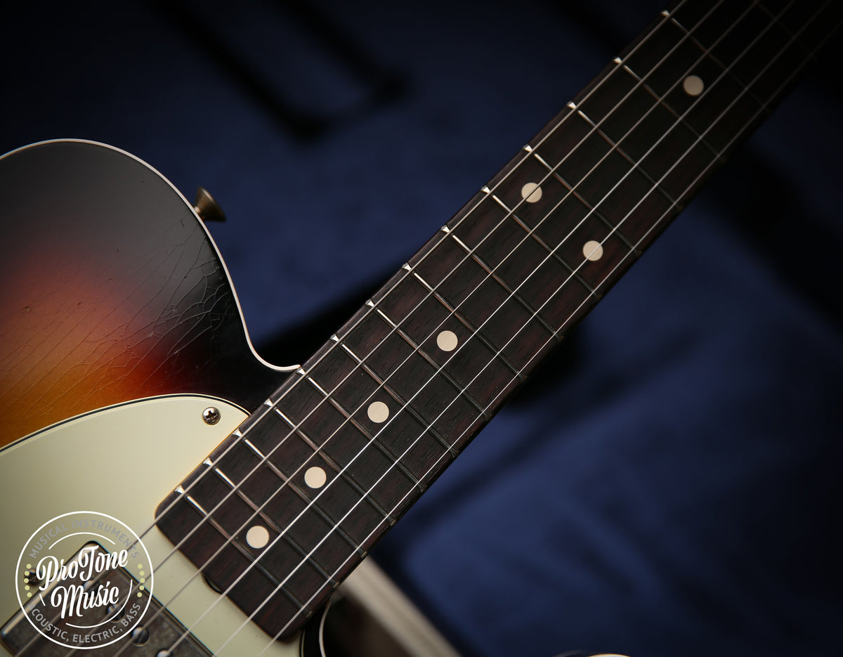 2023 Fender USA Custom Shop 62&#39; Tele Custom Journeyman Relic 3 Tone Sunburst - ProTone Music