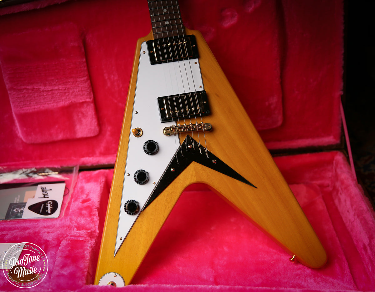 Epiphone 1958 Korina Flying V Left Handed - Inspired by Gibson Collection