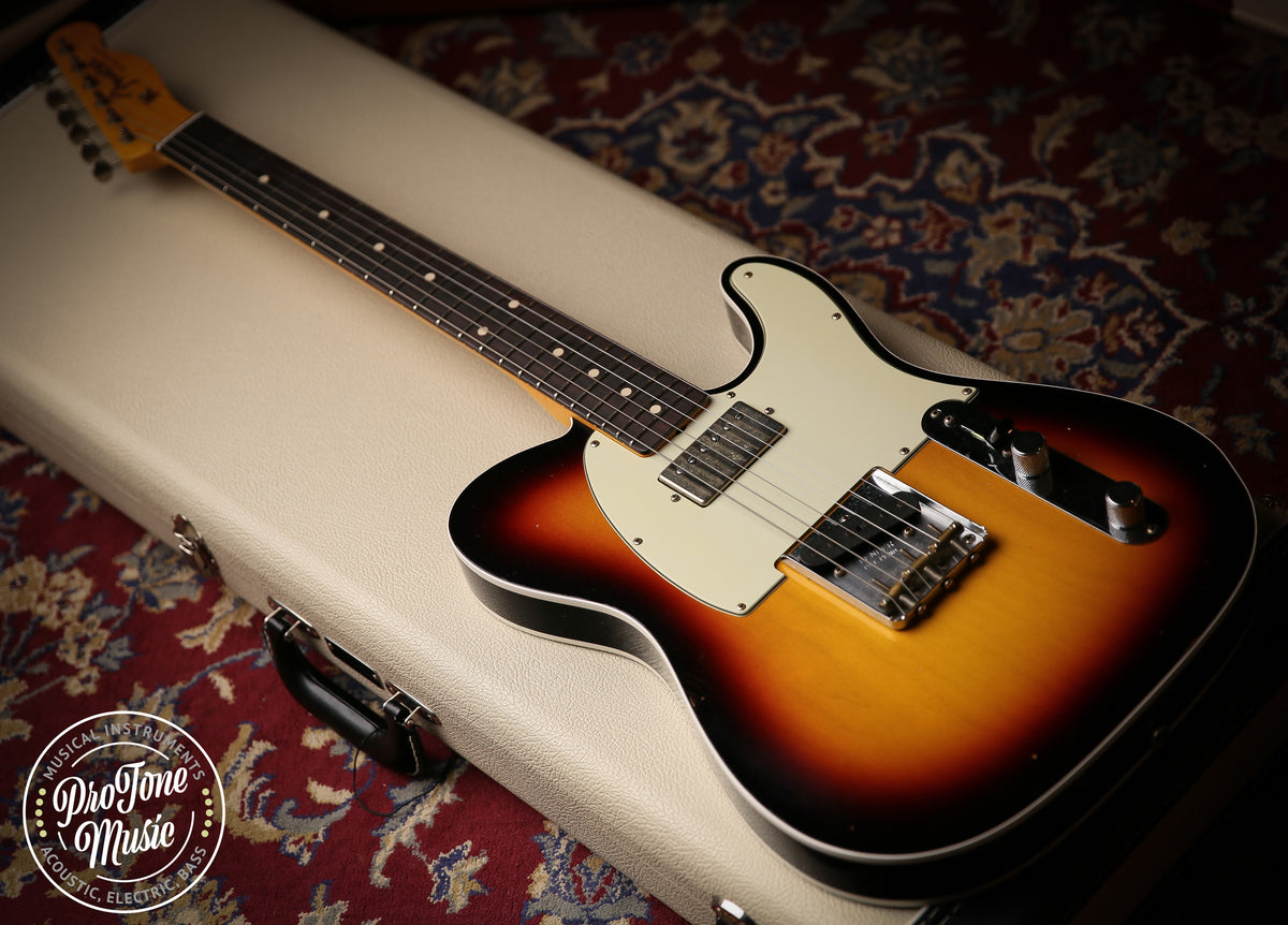 2023 Fender USA Custom Shop 62&#39; Tele Custom Journeyman Relic 3 Tone Sunburst - ProTone Music