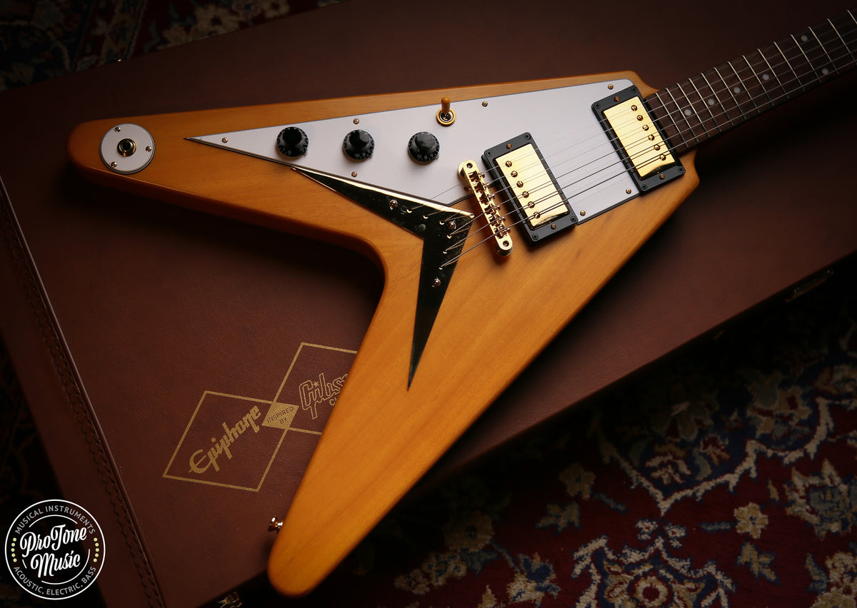 Epiphone 1958 Korina Flying V Left Handed - Inspired by Gibson Collection