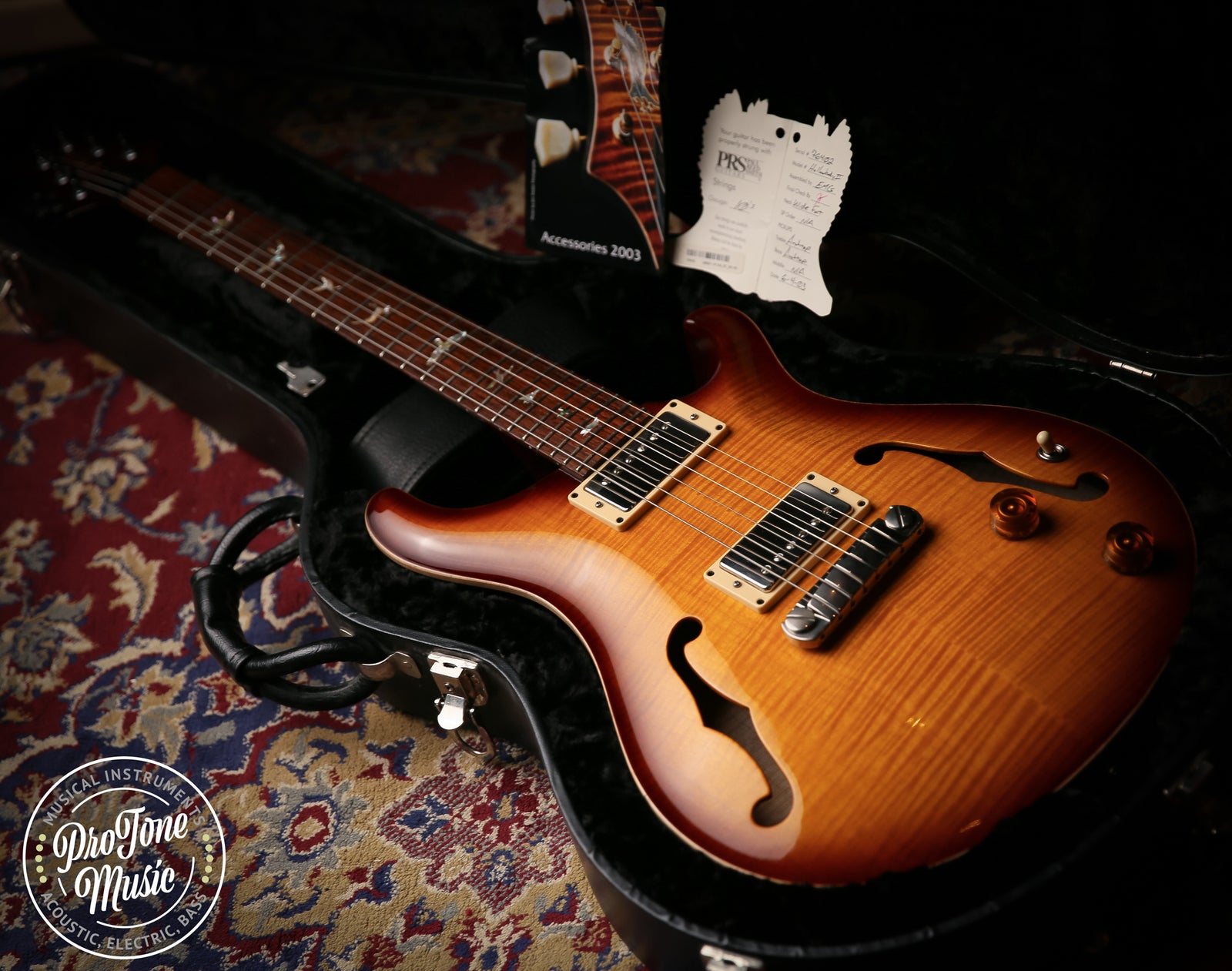 2003 PRS Paul Reed Smith McCarty Hollowbody II Sunburst & Hard Case - ProTone Music