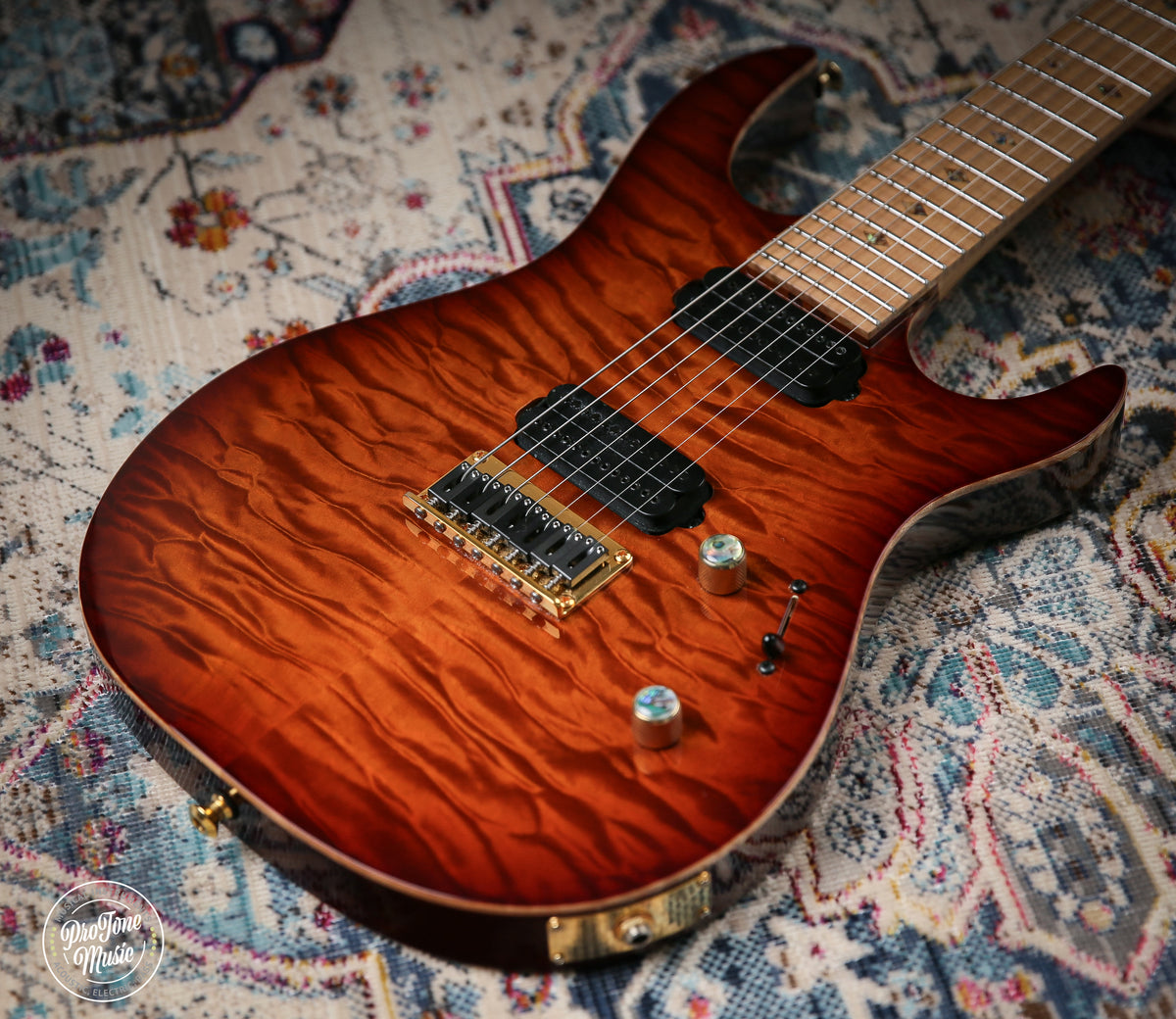 Carvin USA DC700 7 String Quilt Top