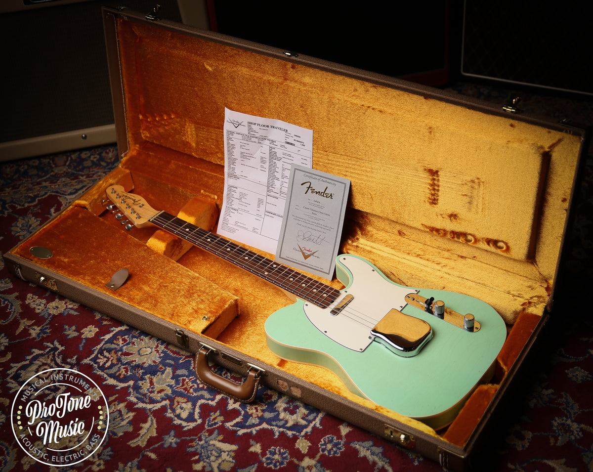 2014 Fender USA Custom Shop Custom Tele Closet Classic Surf Green Masterbuilt - ProTone Music