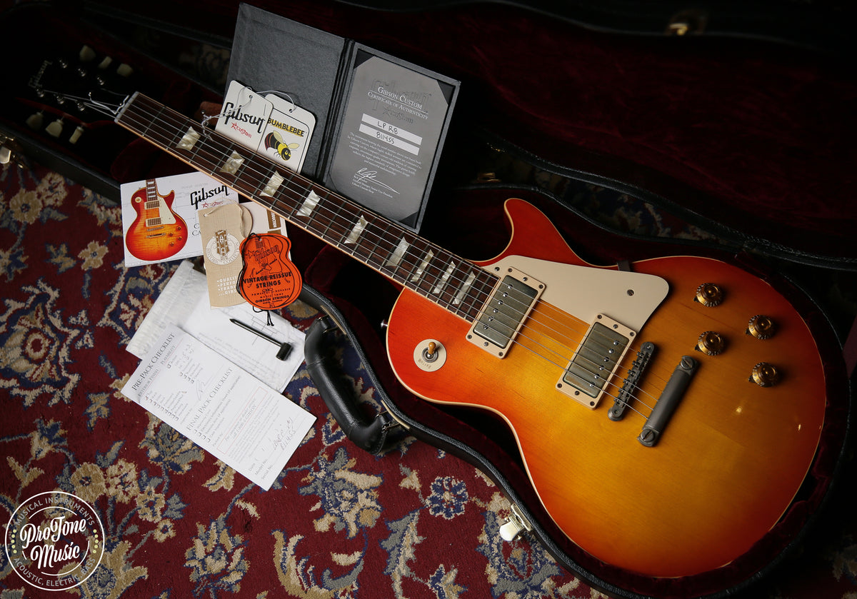 Gibson USA Custom Shop 58' R8 Reissue Les Paul Washed Cherry Sunburst