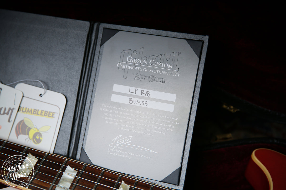 Gibson USA Custom Shop 58' R8 Reissue Les Paul Washed Cherry Sunburst