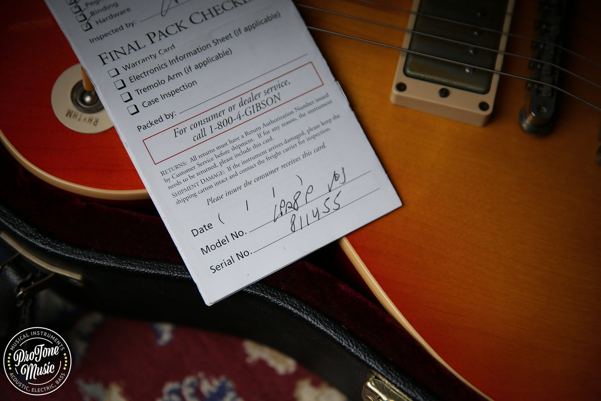 Gibson USA Custom Shop 58' R8 Reissue Les Paul Washed Cherry Sunburst