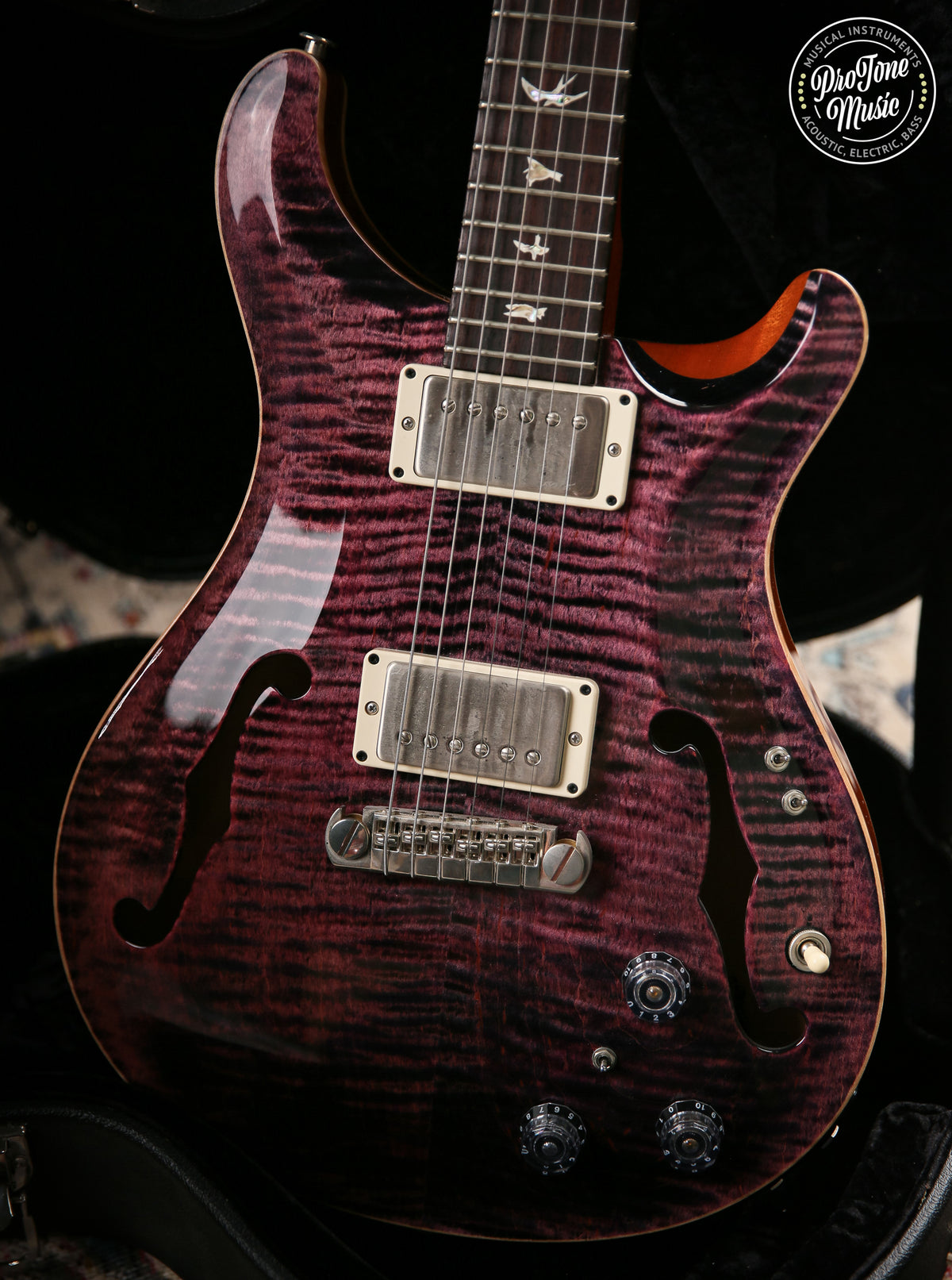 2022 PRS Paul Reed Smith Hollowbody II Piezo Purple Iris - ProTone Music Limited