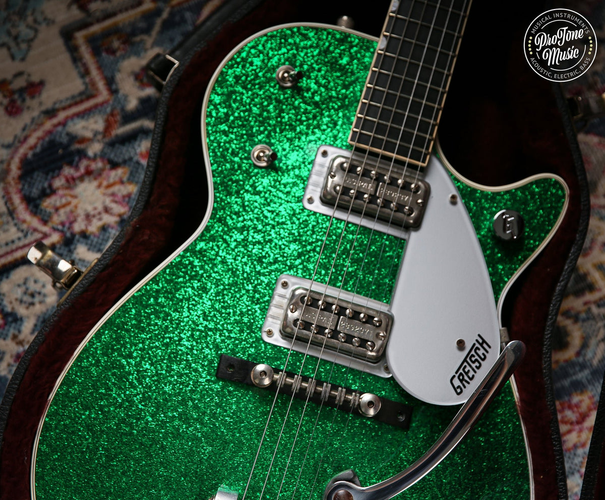 Gretsch G6129T Jet Japanese Green Sparkle - HEADSTOCK REPAIR - ProTone Music Limited
