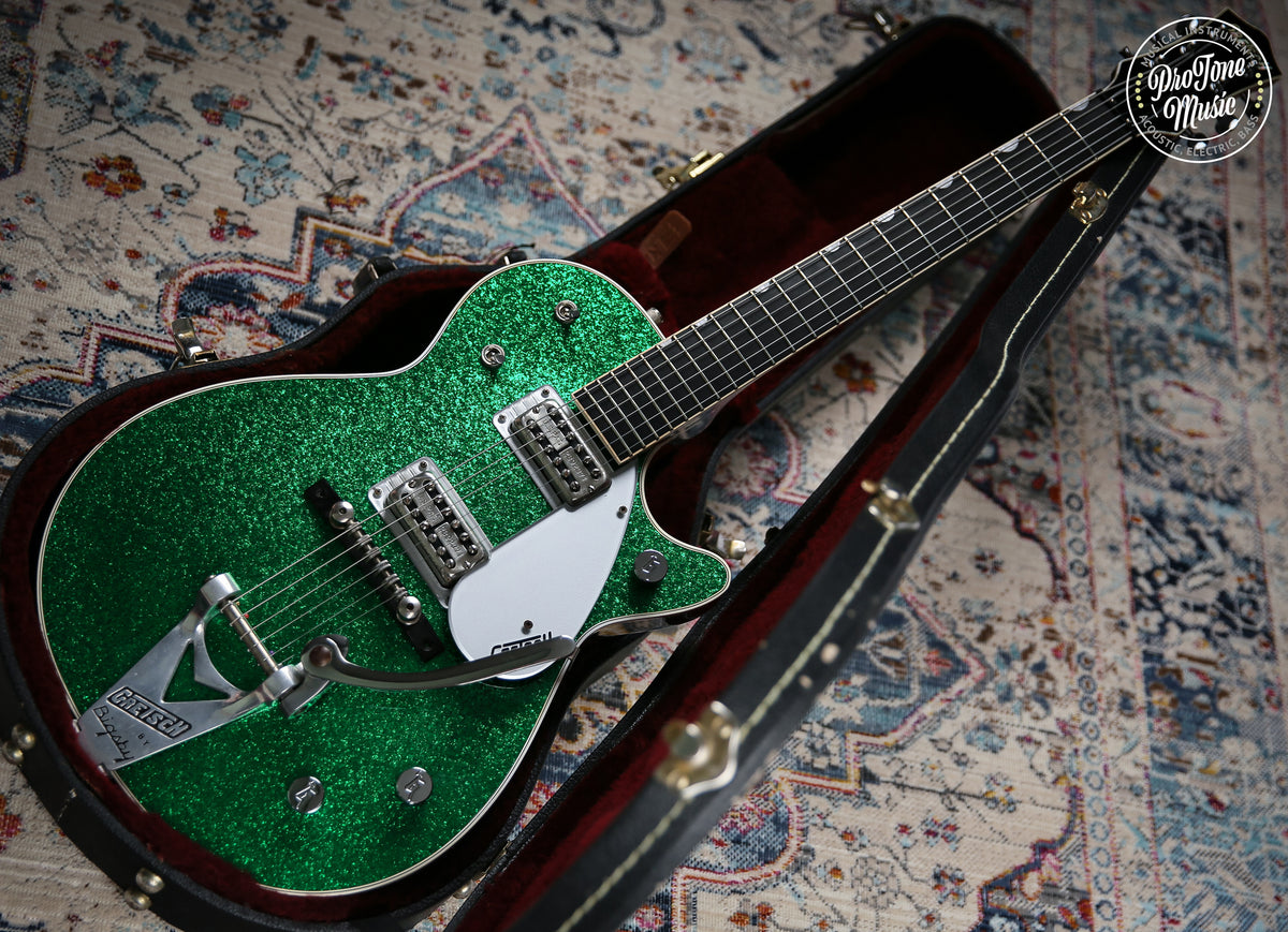 Gretsch G6129T Jet Japanese Green Sparkle - HEADSTOCK REPAIR - ProTone Music Limited