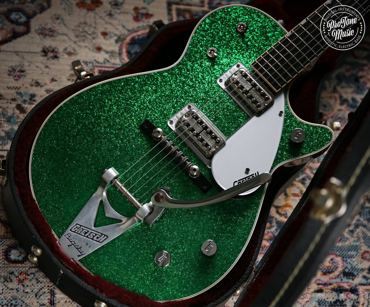 Gretsch G6129T Jet Japanese Green Sparkle - HEADSTOCK REPAIR - ProTone Music Limited