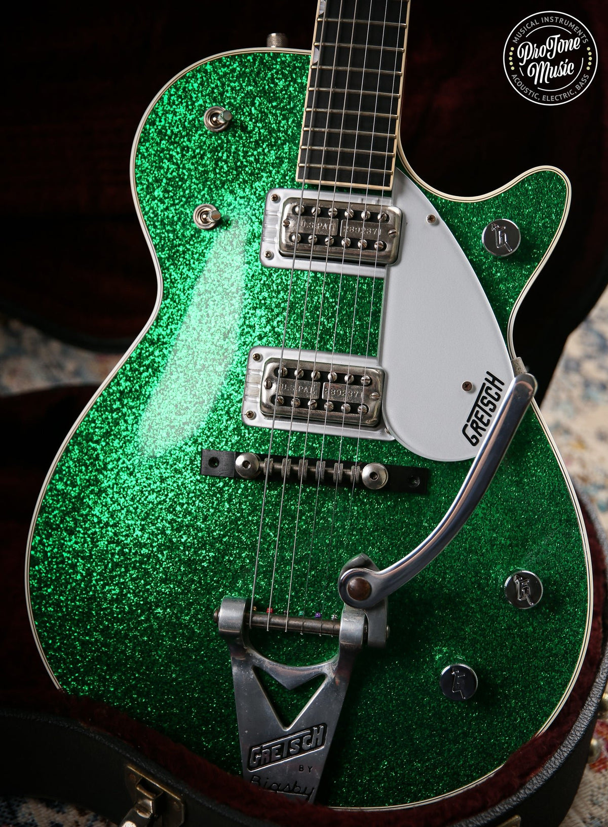 Gretsch G6129T Jet Japanese Green Sparkle - HEADSTOCK REPAIR - ProTone Music Limited