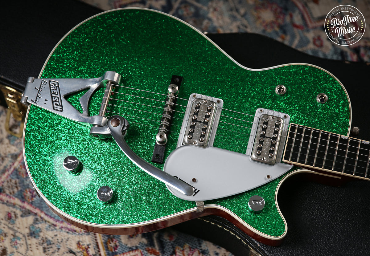 Gretsch G6129T Jet Japanese Green Sparkle - HEADSTOCK REPAIR - ProTone Music Limited