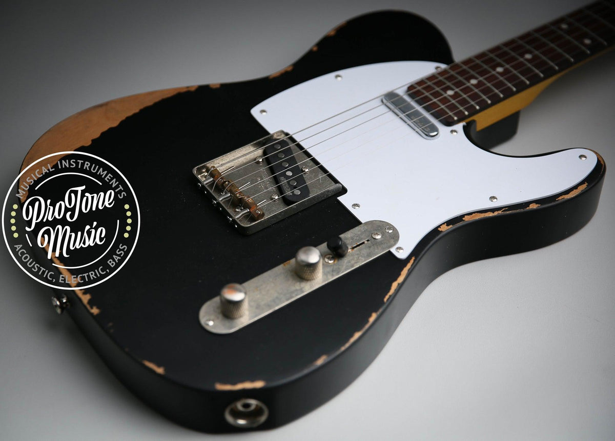 Vintage V62 ICON Electric Guitar Distressed Black - ProTone Music