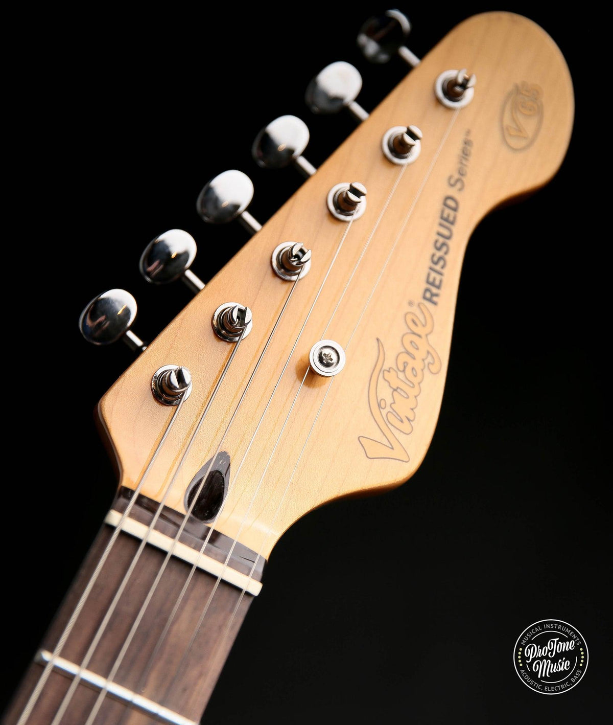Vintage V65 ReIssued Hard Tail Electric Guitar Blonde Blonde - ProTone Music