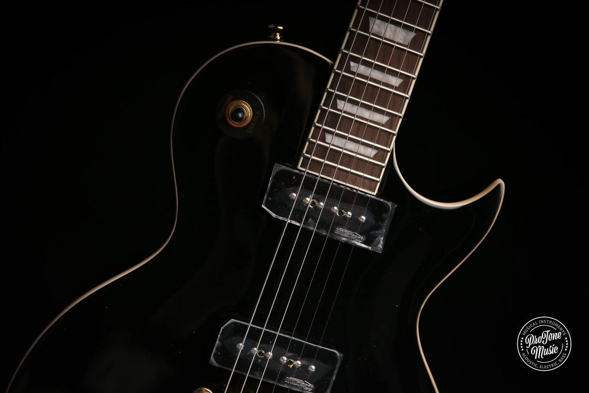 Vintage V100P ReIssued Electric Guitar w/W90 Pickups Gloss Black - ProTone Music