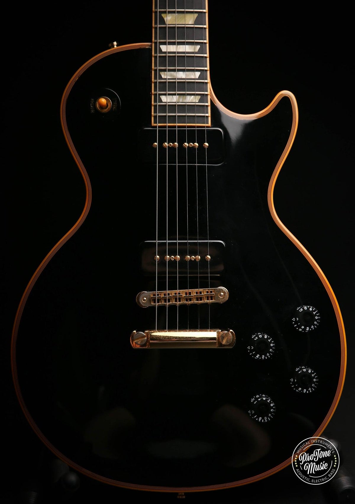 Gibson Les Paul Classic Custom P90 Antique Ebony Guitar of the Week - RARE! - ProTone Music