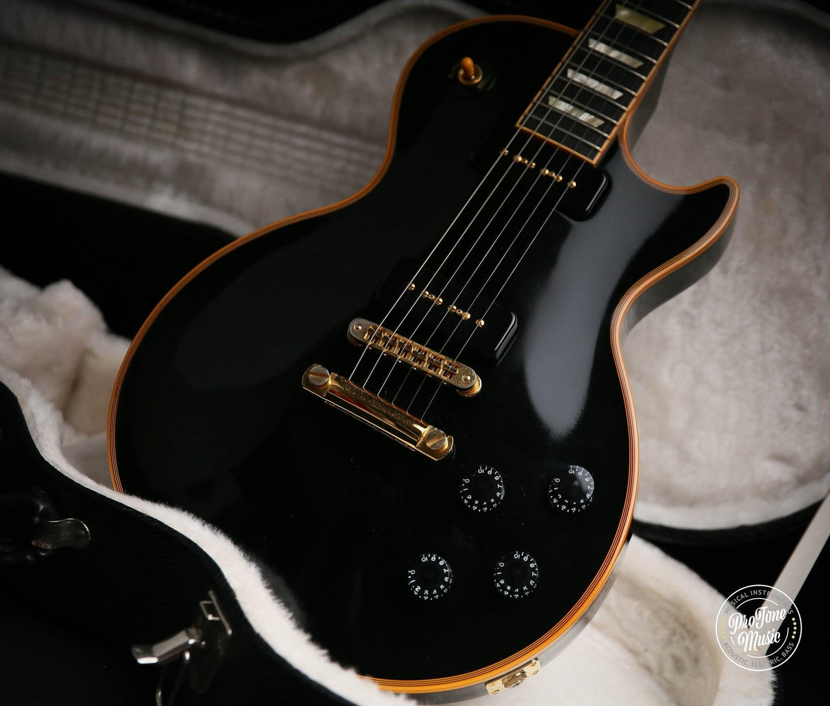 Gibson Les Paul Classic Custom P90 Antique Ebony Guitar of the Week - RARE! - ProTone Music