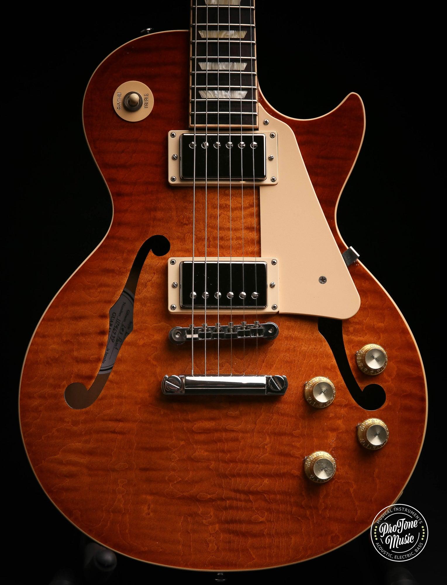 2016 Gibson Memphis ES Les Paul Figured Faded Light Burst + Case & COA - ProTone Music