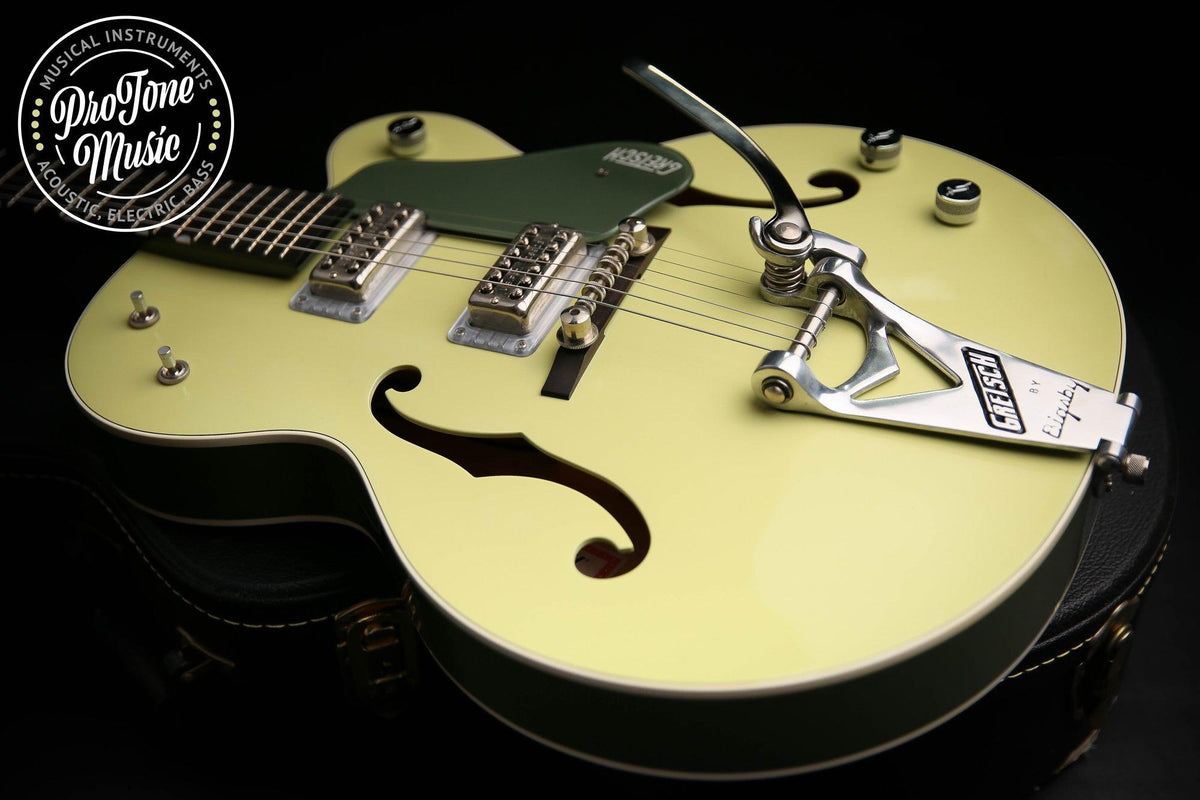 Gretsch G6118T Anniversary Bigsby Two Tone Green Japanese &amp; Hard Case - ProTone Music