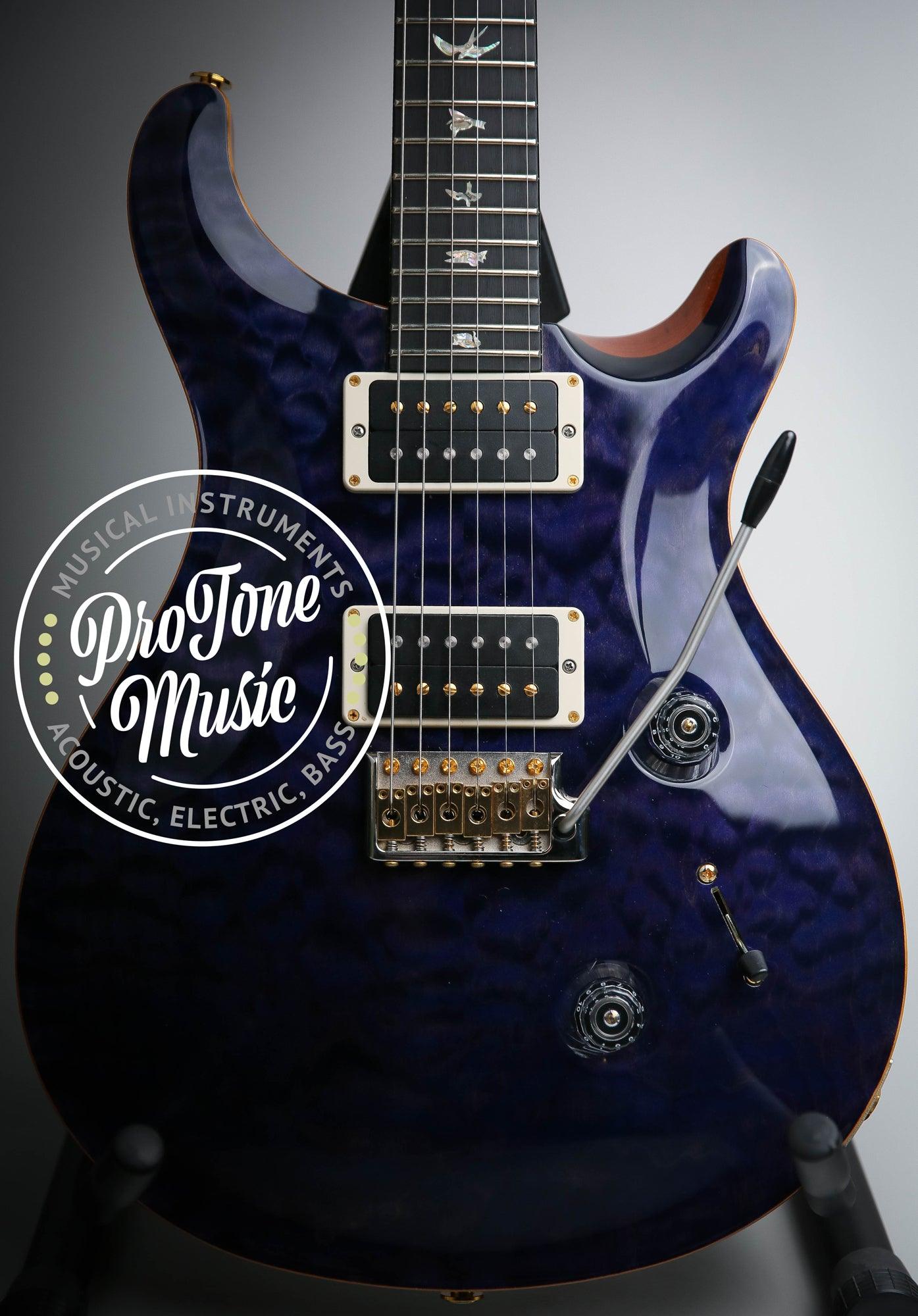2014 PRS Custom 24 Wood Library Limited Edition Blueberry Quilt Top - ProTone Music