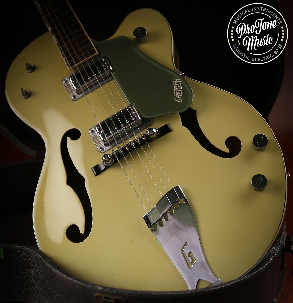 1960s Gretsch USA G6118 Anniversary Two Tone Green &amp; Original Hard Case - ProTone Music Limited