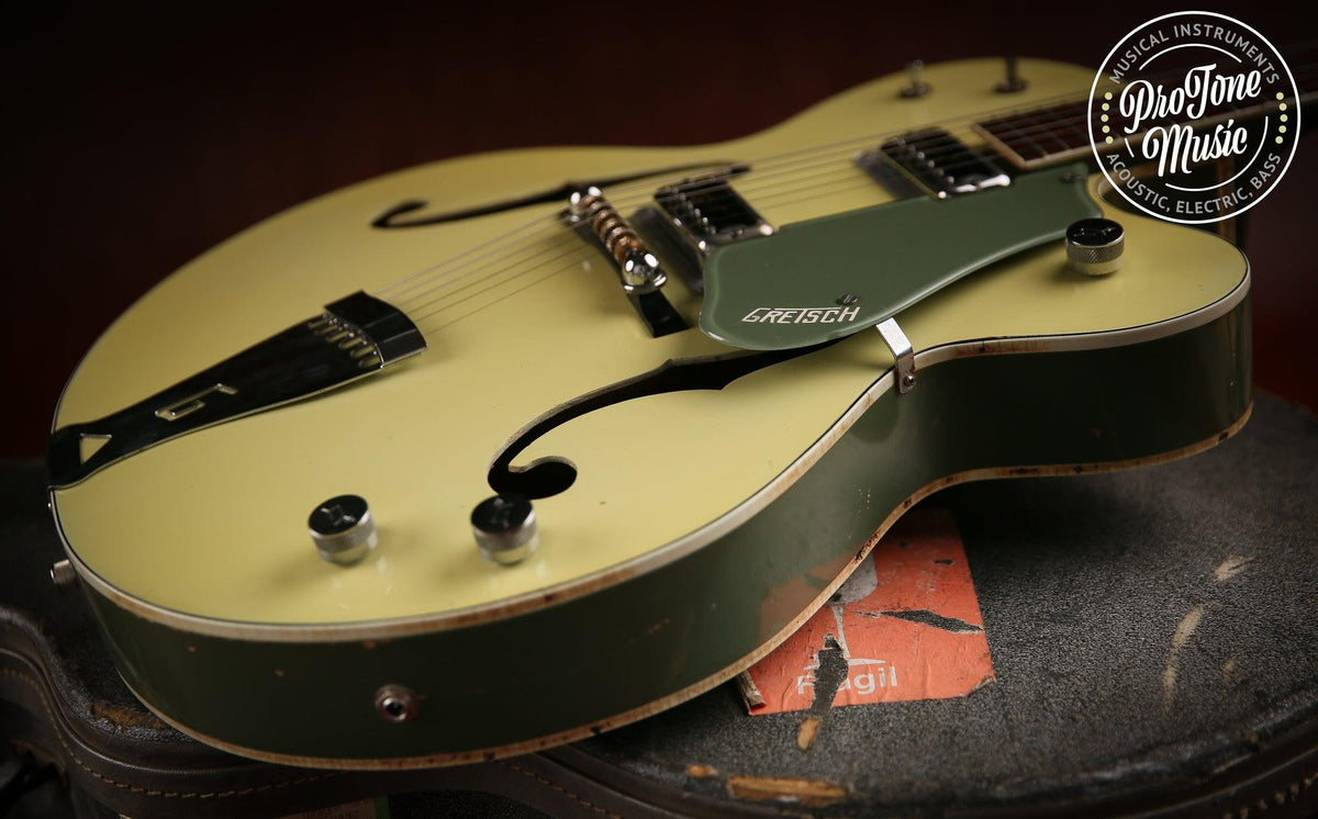 1960s Gretsch USA G6118 Anniversary Two Tone Green &amp; Original Hard Case - ProTone Music Limited