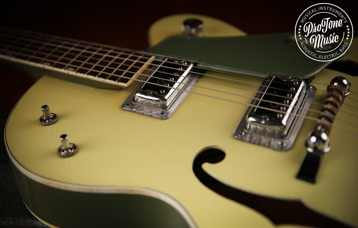 1960s Gretsch USA G6118 Anniversary Two Tone Green &amp; Original Hard Case - ProTone Music Limited