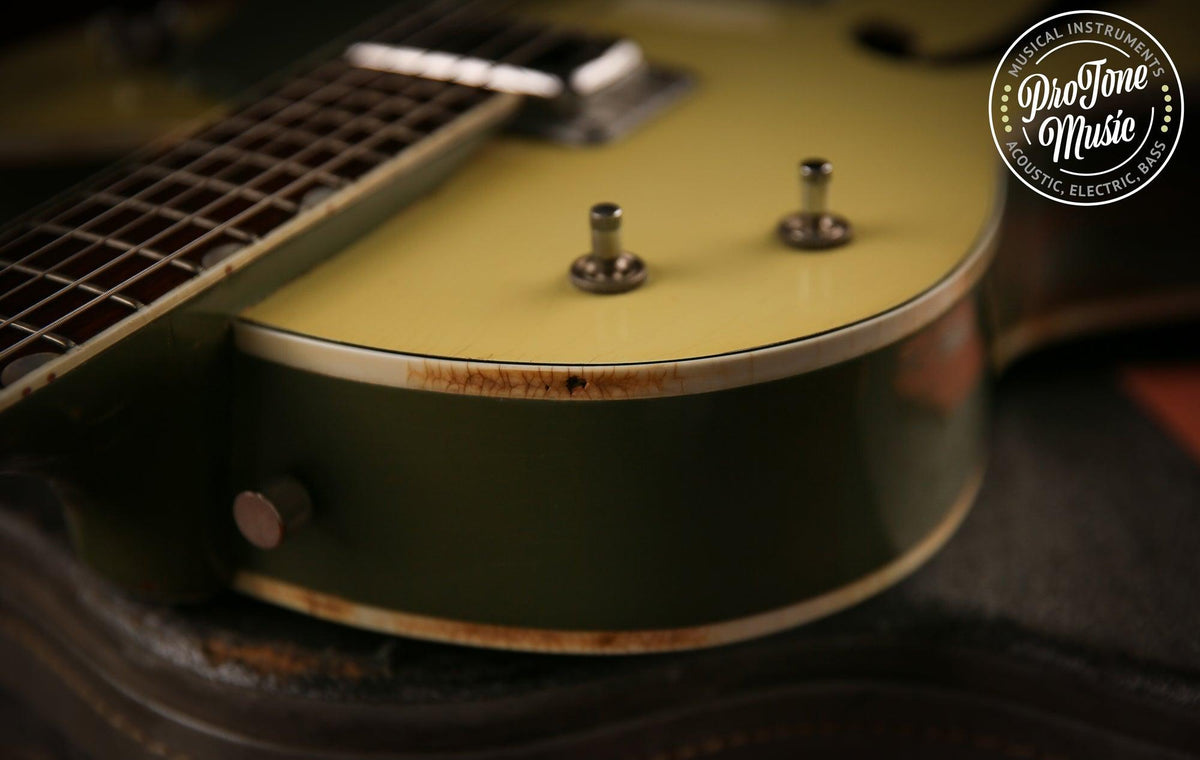 1960s Gretsch USA G6118 Anniversary Two Tone Green &amp; Original Hard Case - ProTone Music Limited