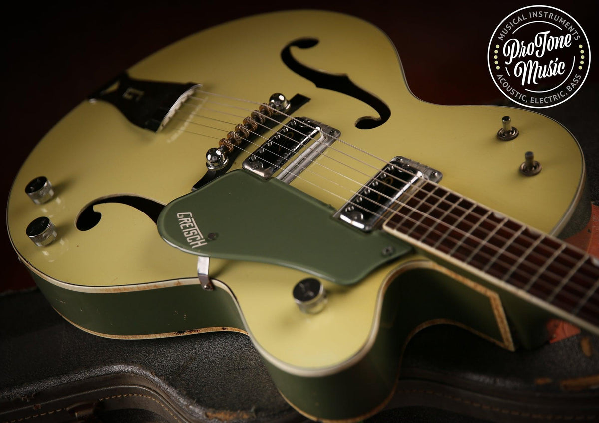 1960s Gretsch USA G6118 Anniversary Two Tone Green &amp; Original Hard Case - ProTone Music Limited